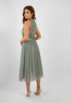 Picasso Teal Sequin Top -Lace & Beads Shop PicassoTopintealwithskirtinTeal 3