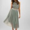 Cleo Teal Tulle Midi Skirt -Lace & Beads Shop PicassoTopintealwithskirtinTeal 6 edited