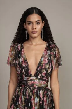 Madison Black Floral Tulle Midi Dress -Lace & Beads Shop RESIZEDMadisonMidiinBlackFloral 6