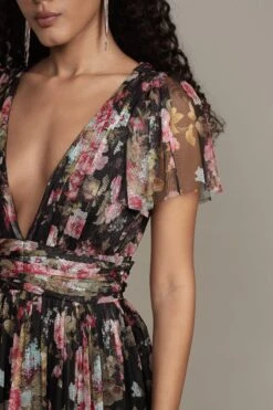 Madison Black Floral Tulle Midi Dress -Lace & Beads Shop RESIZEDMadisonMidiinBlackFloral 7