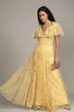 Shelby Yellow Printed Maxi Dress -Lace & Beads Shop RESIZEDShelbyMaxiinYellowFloral 4