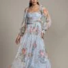 Lana Maxi Dress In Blue Floral Print -Lace & Beads Shop RESIZED Lana Maxi in Blue Floral 5