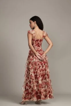 Malin Maxi Dress In Rose Floral -Lace & Beads Shop RESIZED Malin Maxi in Rose Floral 3