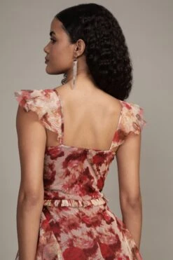 Malin Maxi Dress In Rose Floral -Lace & Beads Shop RESIZED Malin Maxi in Rose Floral 4