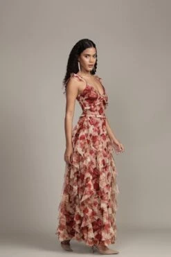 Malin Maxi Dress In Rose Floral -Lace & Beads Shop RESIZED Malin Maxi in Rose Floral 6