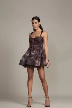 Raelynn Mini Dress In Plum Floral 11 Raelynn Mini Dress In Plum Floral -Lace & Beads Shop RESIZED Raelyn Mini in Plum Floral 3