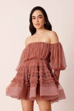 River Mini Dress In Merlot