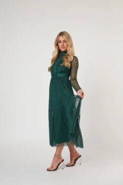 Roman Lola Polka Dot Midi Dress In Green 18 Roman Lola Polka Dot Midi Dress In Green -Lace & Beads Shop RomanLola 13
