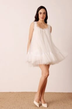 Sadie Mini Dress In Buttercream -Lace & Beads Shop SadieMiniinButtercream 6