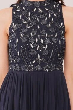 Saffron Floral Embellished And Embroidered Maxi Dress -Lace & Beads Shop Saffron 5