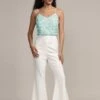 Sandy Sequin Cami Top In Aqua