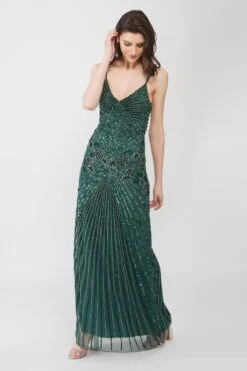 Sara Emerald Embellished Maxi Dress -Lace & Beads Shop SaraMaxiDress 3