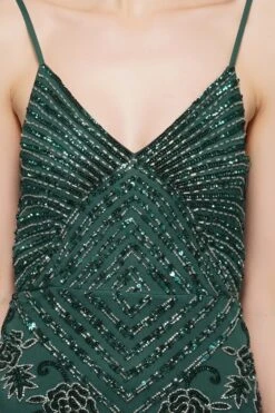 Sara Emerald Embellished Maxi Dress -Lace & Beads Shop SaraMaxiDress 4