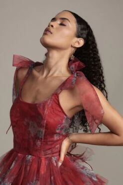 Sava Mini Dress In Red Print