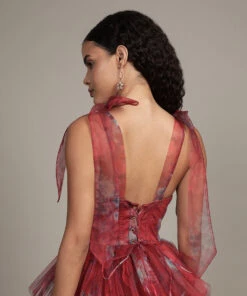 Sava Mini Dress In Red Print -Lace & Beads Shop Sava Mini in Red Print 2