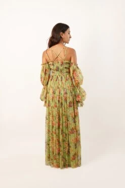 Saylor Green Printed Maxi Dress -Lace & Beads Shop SaylorL B37571 2
