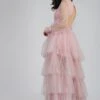 Salma Long Sleeve Tulle Maxi Dress In Pink -Lace & Beads Shop SelmaMaxi 1 edited