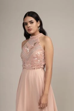 Shalice Nude Beaded Top -Lace & Beads Shop Shalice Top in Nude 6