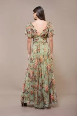Shelby Maxi Dress In Light Green Floral 9 Shelby Maxi Dress In Light Green Floral -Lace & Beads Shop ShelbyMaxiinLightGreenFloral 3