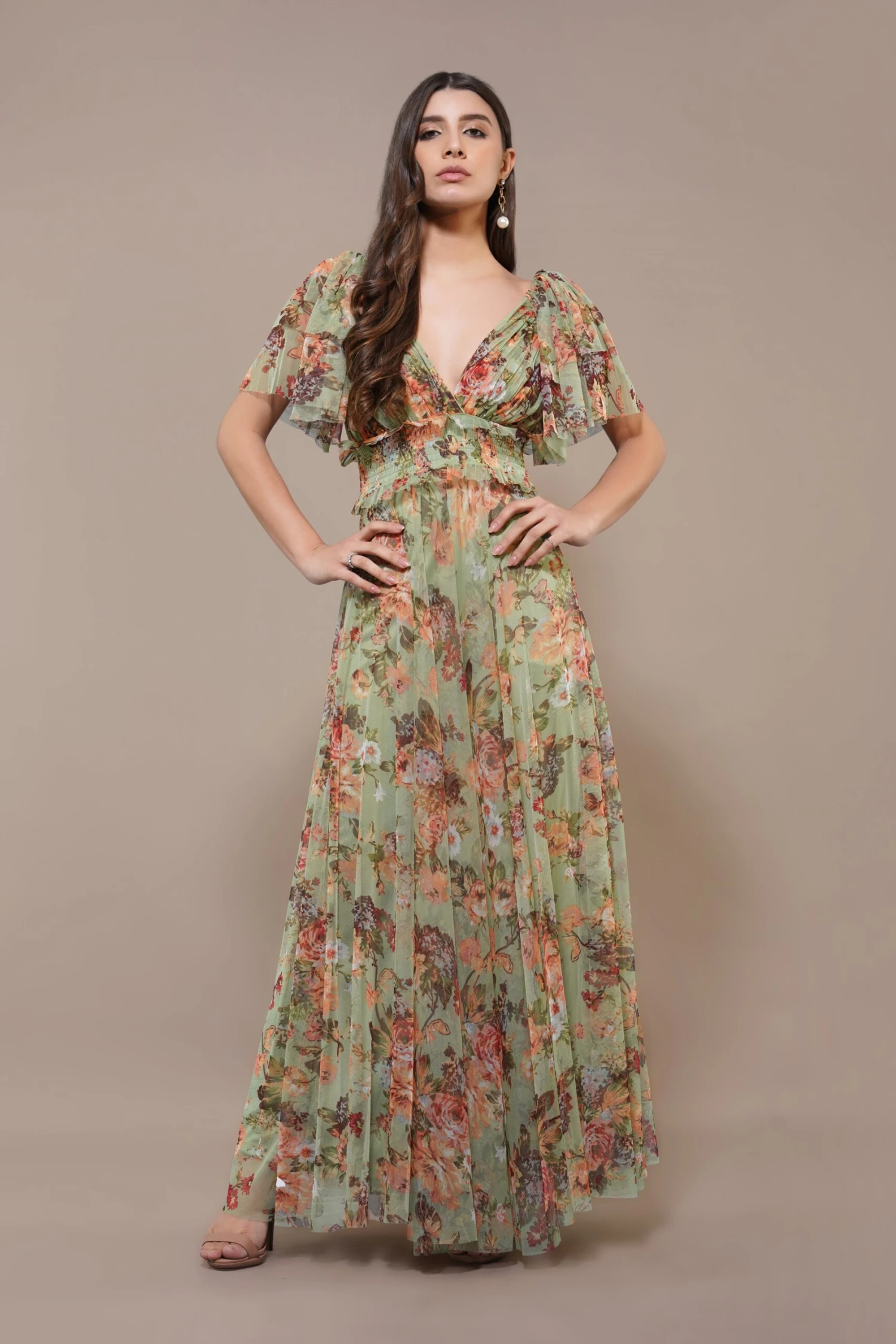 Shelby Maxi Dress In Light Green Floral 3 Shelby Maxi Dress In Light Green Floral