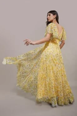 Shelby Yellow Printed Maxi Dress -Lace & Beads Shop Shelby Maxi in Yellow Floral 3 e86e67d6 2732 4a95 9c4e 58a05da7d6ed