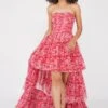 Shiloh High Low Tulle Dress In Red Floral 1 Shiloh High Low Tulle Dress In Red Floral -Lace & Beads Shop Shiloh 1