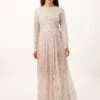 Sila Long Sleeve Embellished Maxi Dress In Powder Pink -Lace & Beads Shop SilaBlushPink 2 668e8d0e ac8e 4616 a92d 4808a6505b5b