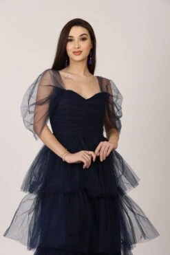 Sydney Tulle Midi Dress In Navy -Lace & Beads Shop SydneyMidi Navy 4 1