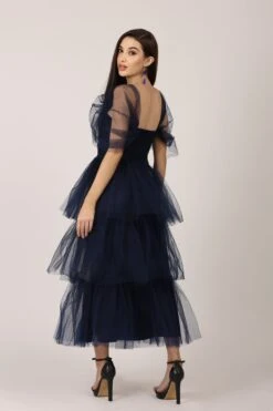Sydney Tulle Midi Dress In Navy -Lace & Beads Shop SydneyMidi Navy 6 1