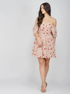 Sydney Red Heart Mini Dress -Lace & Beads Shop SydneyMini 2
