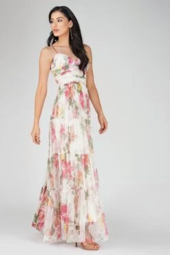 Thea Tulle Floral Maxi Dress -Lace & Beads Shop THEA 1