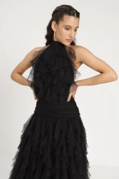 Tabitha Maxi Ruffle Dress In Black -Lace & Beads Shop Tabitha Maxi in Black 10