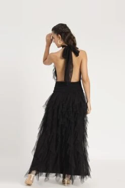 Tabitha Maxi Ruffle Dress In Black -Lace & Beads Shop Tabitha Maxi in Black 6