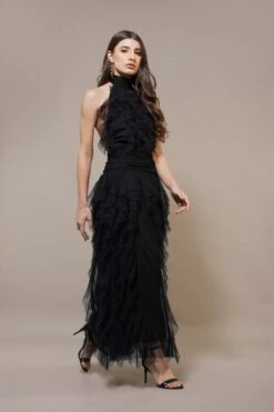Tabitha Maxi Ruffle Dress In Black -Lace & Beads Shop Talullah Maxi in Black 6