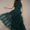 Tabitha Maxi Ruffle Dress In Forest Green -Lace & Beads Shop Talullah Maxi in Emerald Green 6
