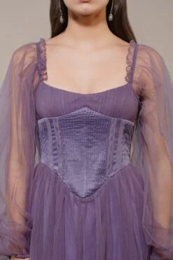 Tara Mini Dress In Lilac -Lace & Beads Shop Tara Mini Dress in Lilac 1