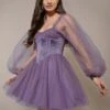 Tara Mini Dress In Lilac -Lace & Beads Shop Tara Mini Dress in Lilac 2