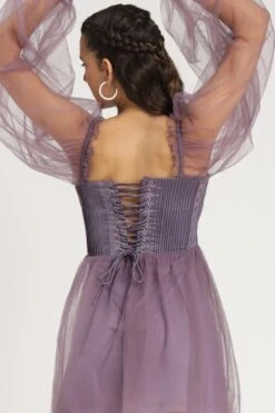 Tara Mini Dress In Lilac -Lace & Beads Shop Tara Mini in Lilac 4