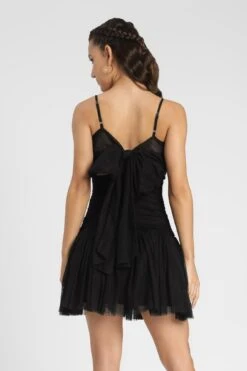 Theodora Mini Dress In Black -Lace & Beads Shop Theodora Mini in Black 5