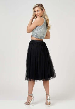 Val Tulle Midi Skirt In Black 8 Val Tulle Midi Skirt In Black -Lace & Beads Shop VALBLK2