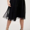 Val Tulle Midi Skirt In Black -Lace & Beads Shop VALSKIRTINBLACK