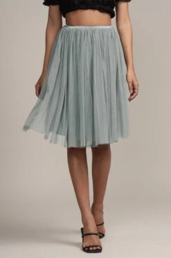 Valentina Skirt In Teal Grey -Lace & Beads Shop Valentina Midi in Teal Grey 2 0a817ac1 d8a8 49dc b421 ba4df7d6af8f