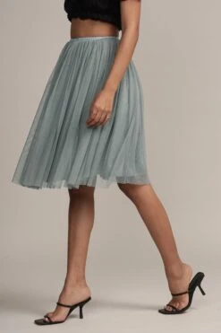 Valentina Skirt In Teal Grey -Lace & Beads Shop Valentina Midi in Teal Grey 6 b616adb4 eeef 4f17 86a7 52f53cb28f9d