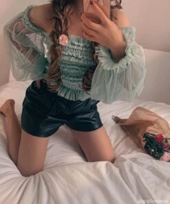 Rolf Top In Teal -Lace & Beads Shop gigilovesxo 1