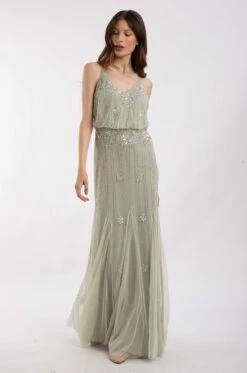 Keeva Pale Aqua Bridesmaid Dress -Lace & Beads Shop kEEVASAGEBRIDESMAIDDRESS