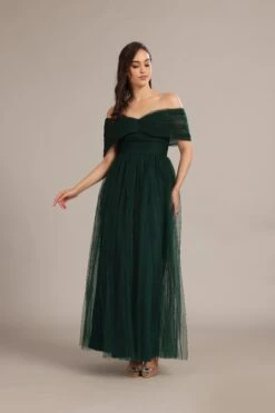Gillian Maxi Dress In Emerald Green -Lace & Beads Shop nitya11315