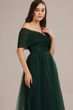 Gillian Maxi Dress In Emerald Green -Lace & Beads Shop nitya11322