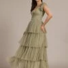 Naomi Maxi Dress In Dusty Sage -Lace & Beads Shop nitya12434