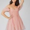 Sydney Light Pink Tulle Mini Dress -Lace & Beads Shop sYDNEYMINI 1 Copy