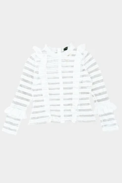 Caladium Long Sleeve White Mesh Top -Lace & Beads Shop websiteimages 4